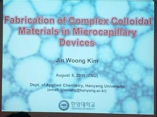 Seminar (Prof. Jin Woong Kim)